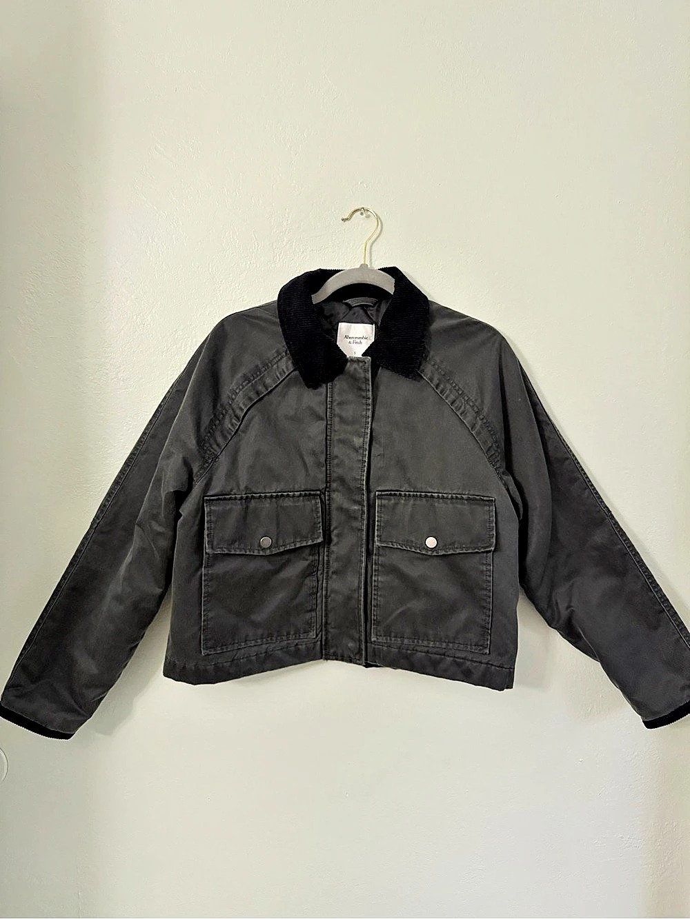 Abercrombie & Fitch Women's Utility Jacket Off Black size small